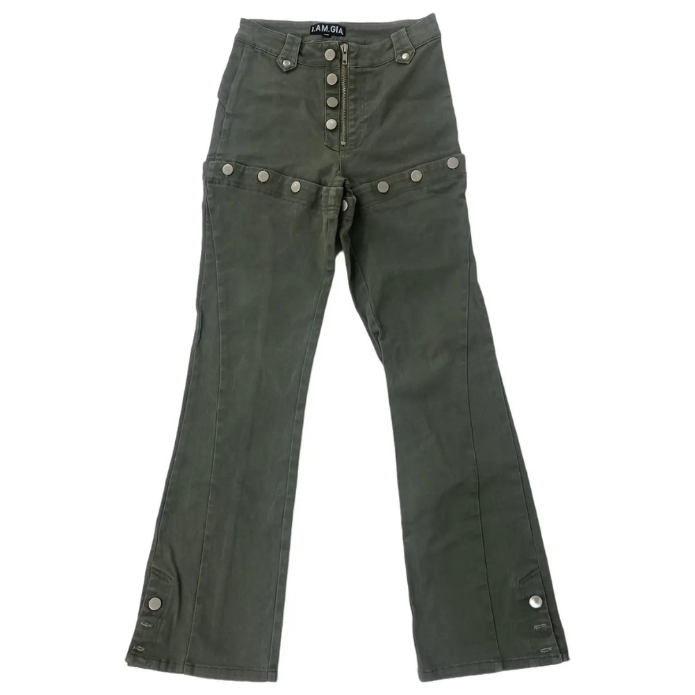 I.AM.GIA Olive Button-Detail Flare Pants